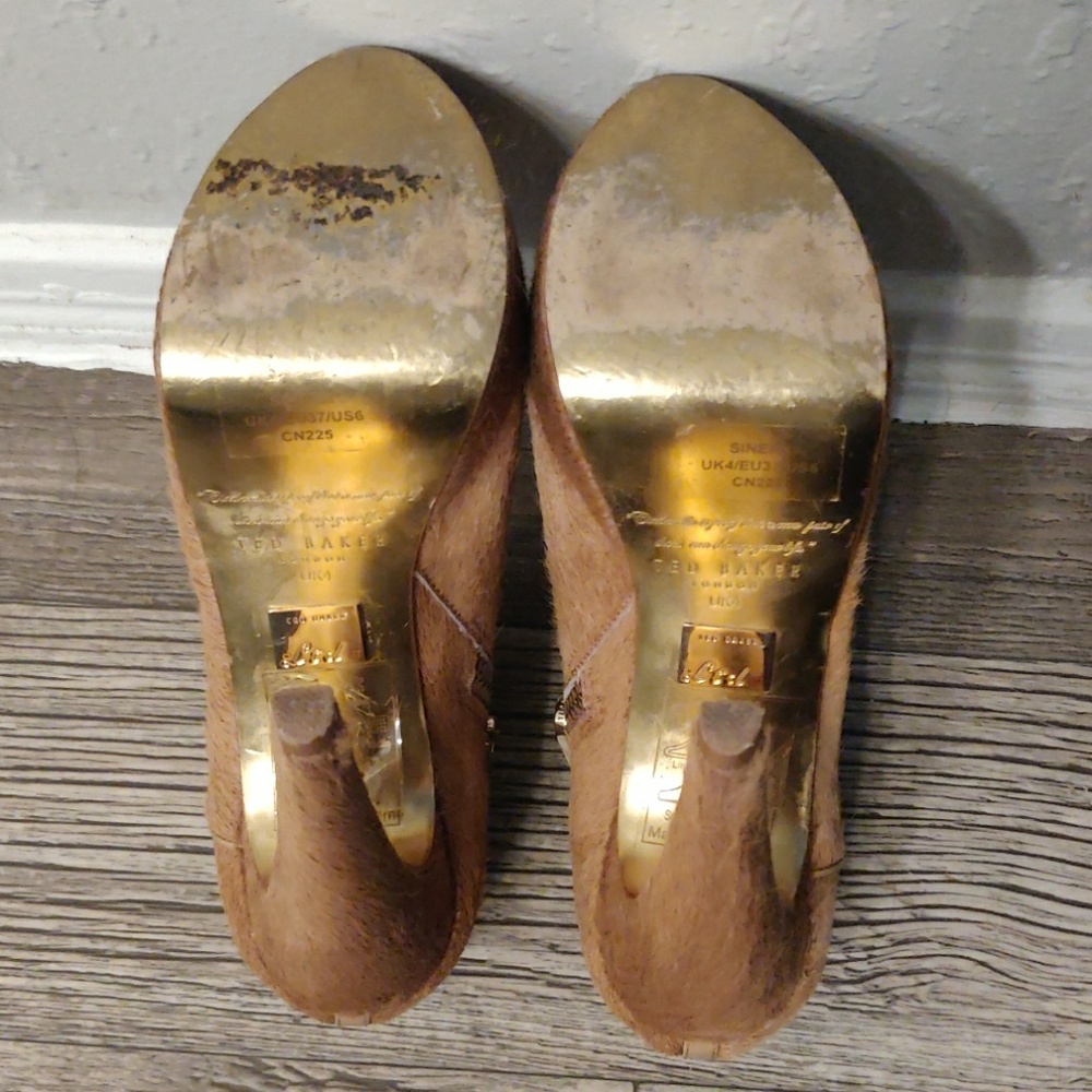 Ted Baker SinerX Platform Tan Ankle Boots - Picture 7 of 8